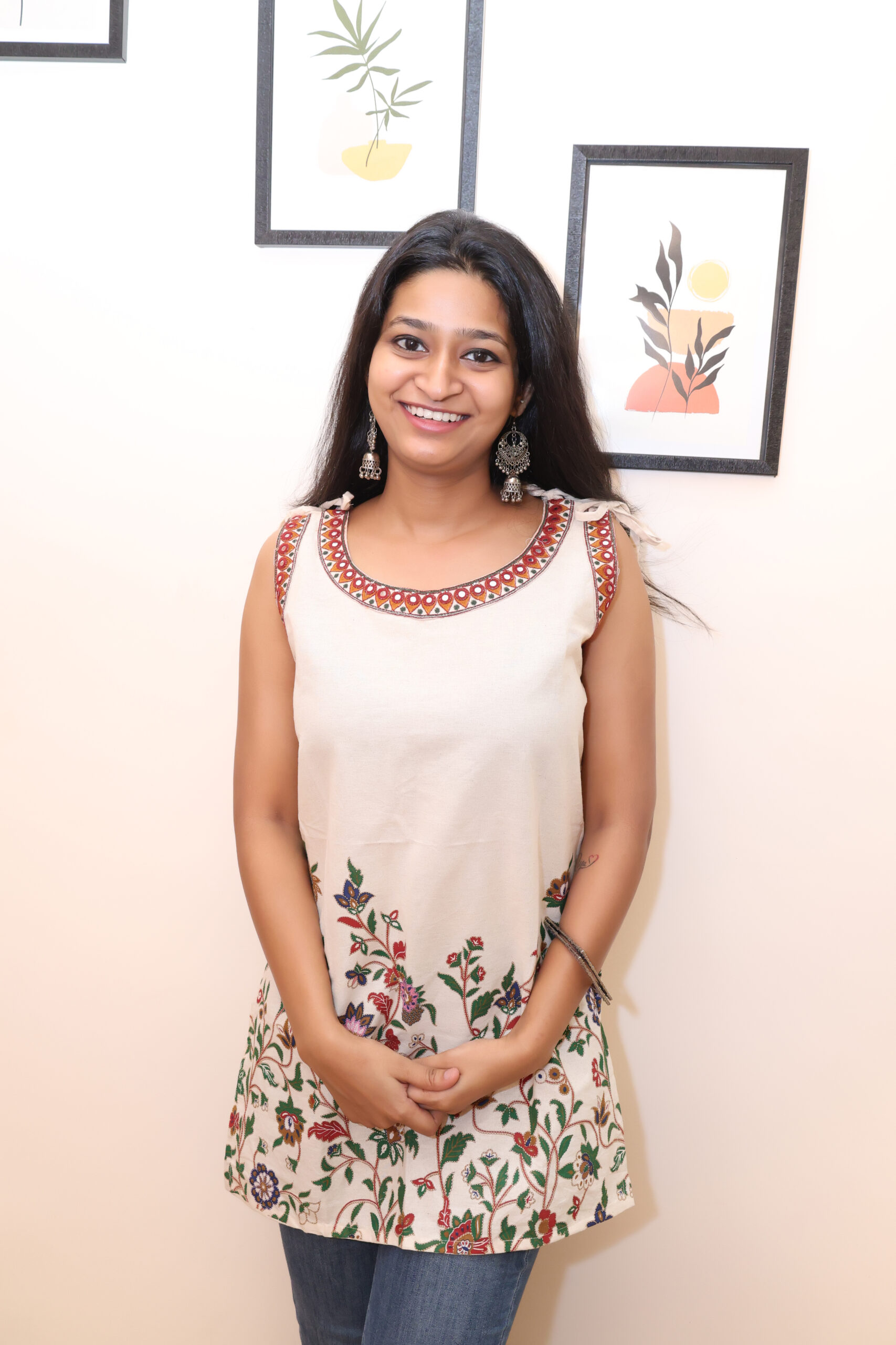 Ivory bloom short kurti - Image 3