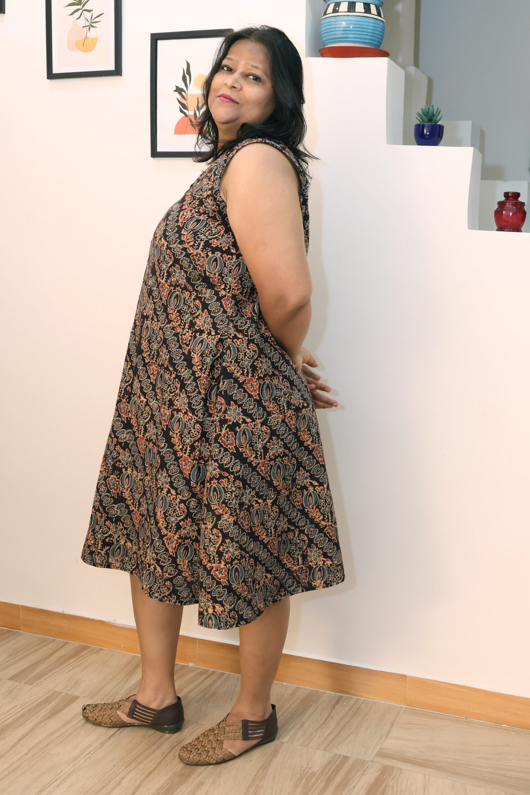 Reeshaya Midnight Paisley Mini Dress - Image 2