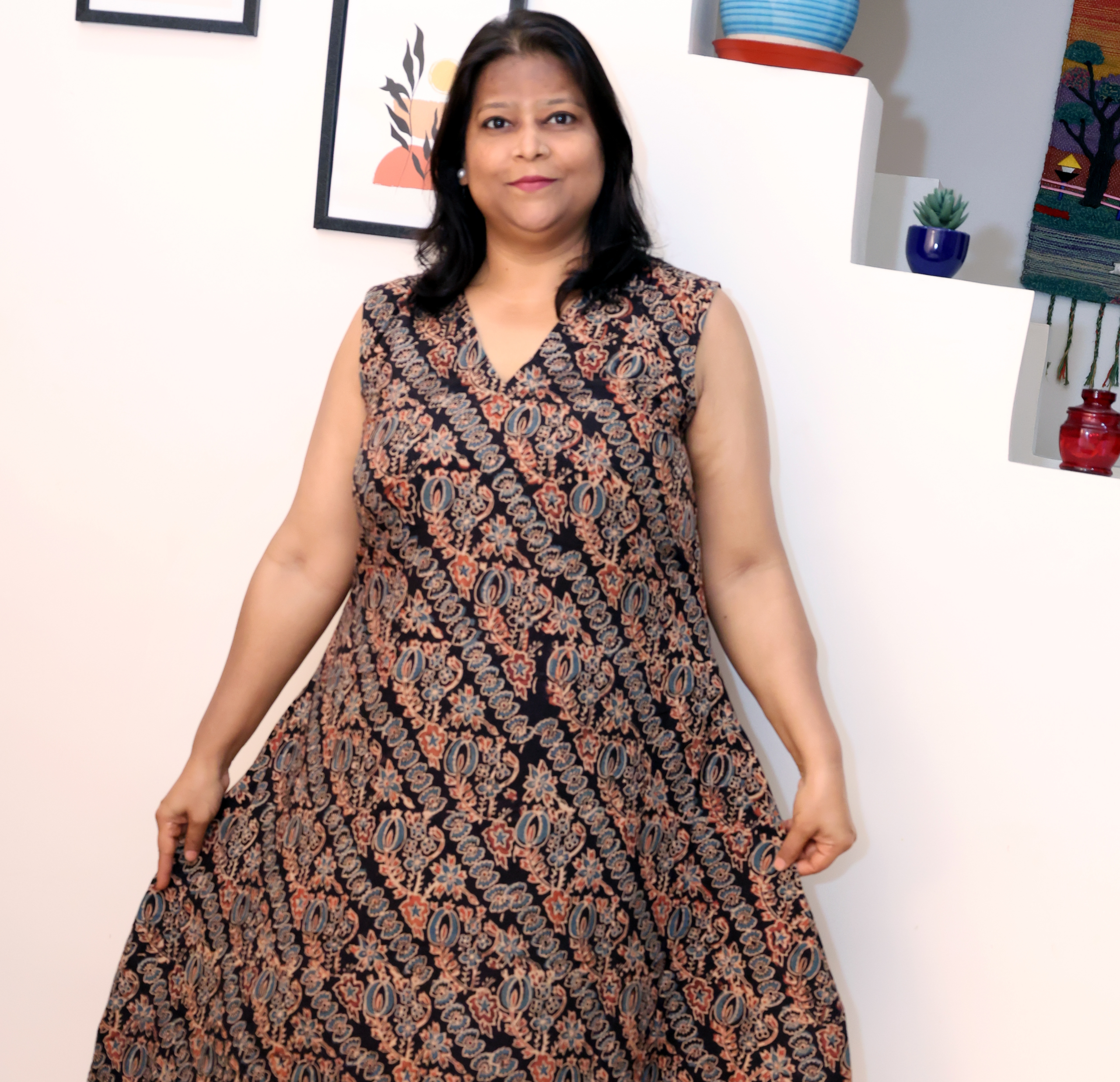 Reeshaya Midnight Paisley Mini Dress