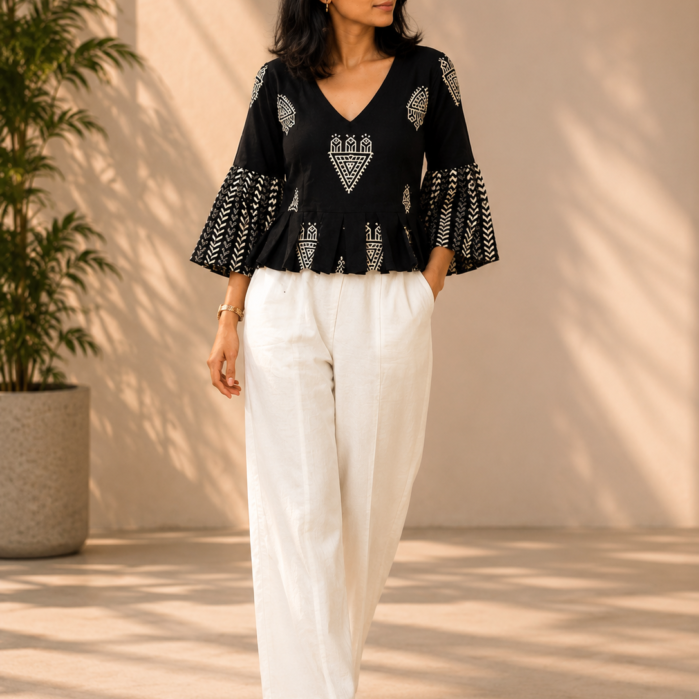 Cotton Handblock Top